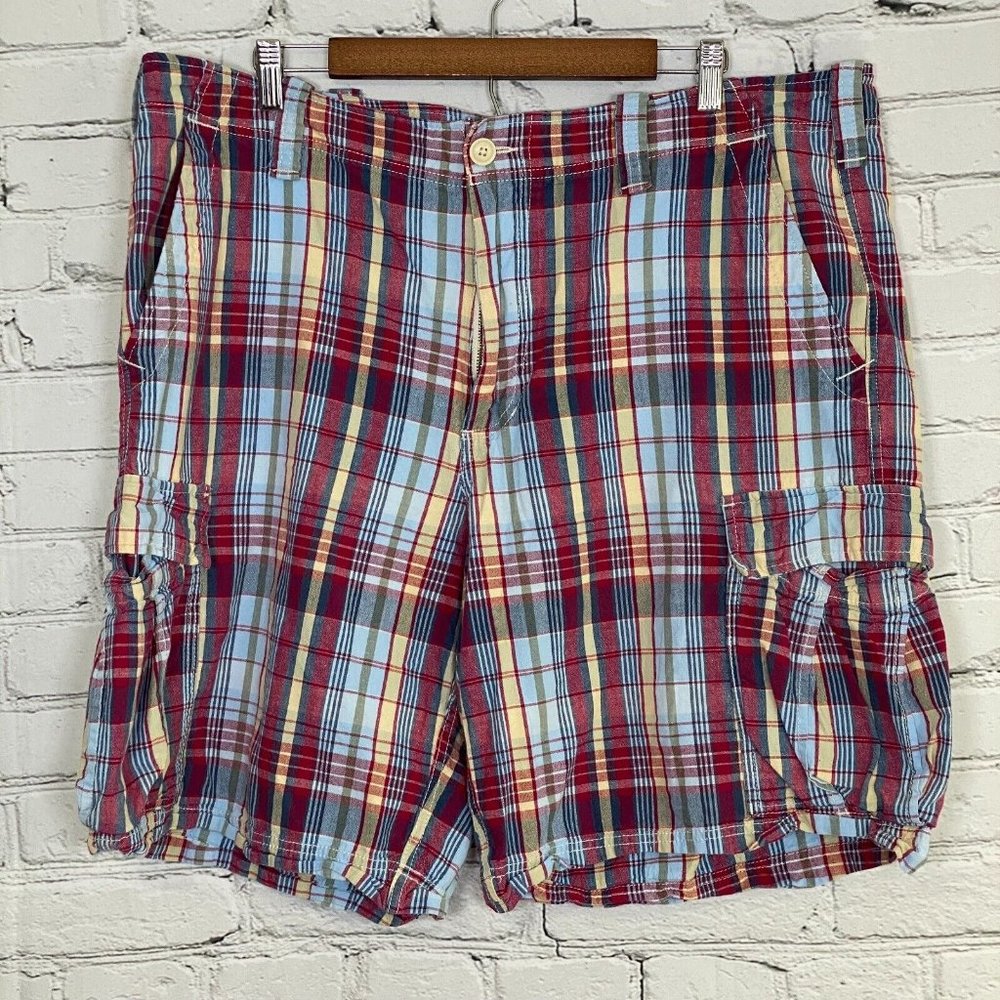 Polo Jeans Company Ralph Lauren Shorts Men's Size 40 Multicolored Plaid Pockets